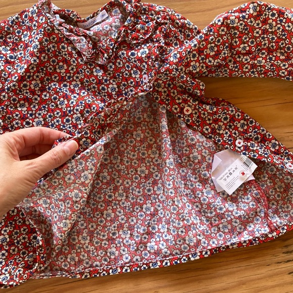 Girl floral blouse with ruffles 24M - Picture 3 of 6